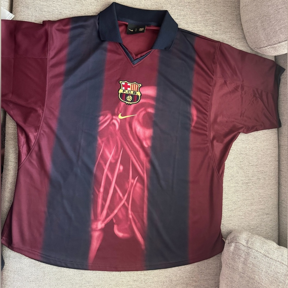 CACTUS JACK X Nike Maroon and Navy FC Barcelona Jersey